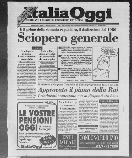 Italia oggi : quotidiano di economia finanza e politica